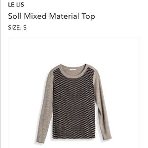 Me Lis Sol Mixed Material Top